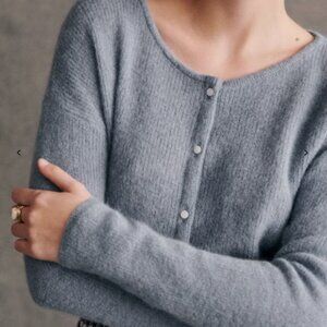 Sezane Gaspard Cardigan Light Sky Blue Medium EUC